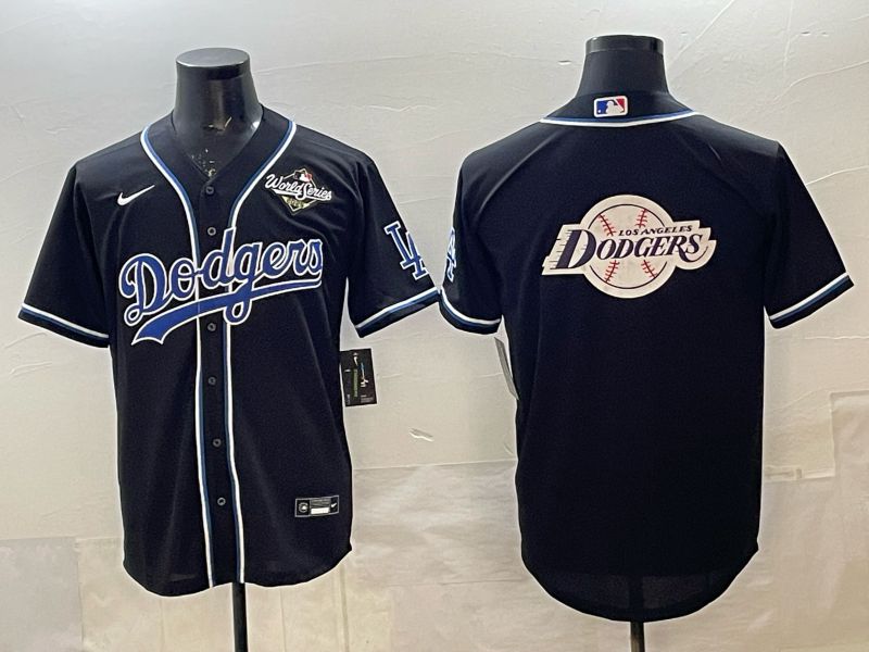 Men 2025 Nike Los Angeles Dodgers Blank Black MLB Jersey style 0015
